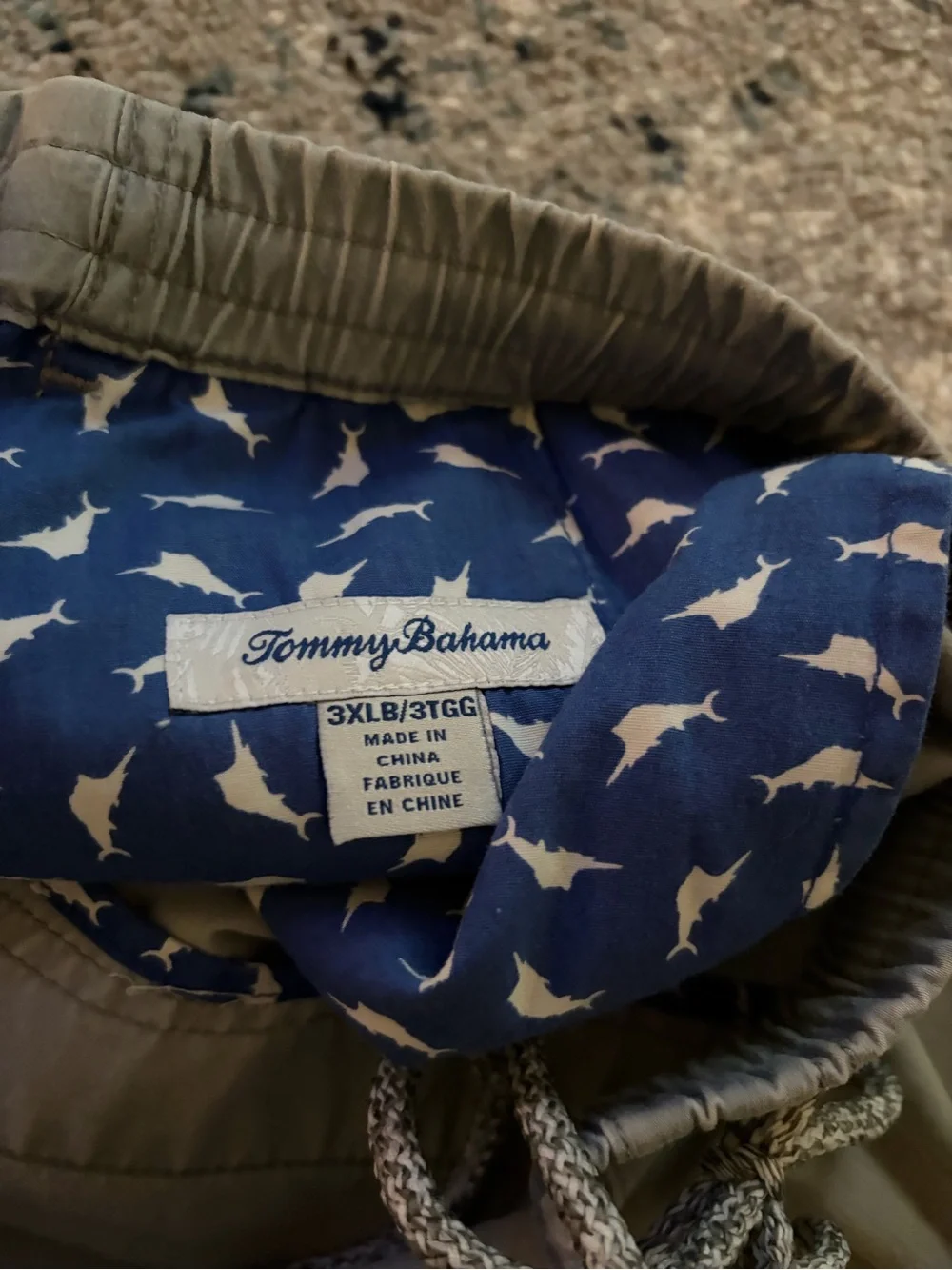 Tommy Bahama Olive Drawstring Athletic Shorts